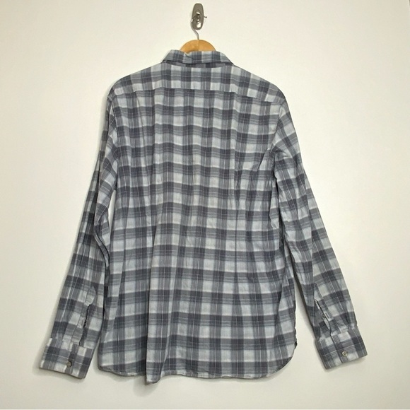 John Varvatos Gray Plaid Button Down Men’s Shirt. Size XL. - Picture 2 of 6